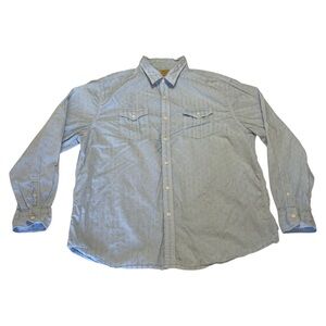 Tre Vero Blue Button Up Long Sleeve Collared Shirt Men’s Size 2X Preppy Casual